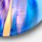 Designart - Colorful Twisted Wavy Shape In Motion I - Modern Metal Circle Wall Art